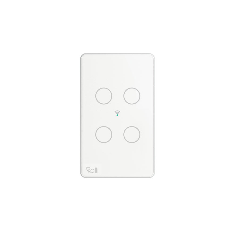 Công tắc cảm ứng thông minh wifi chữ nhật 2 chiều 4 nút bấm