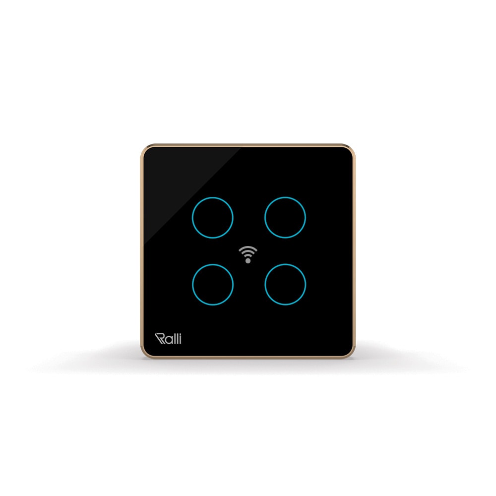 Công tắc cảm ứng thông minh wifi vuông 4 nút bấm