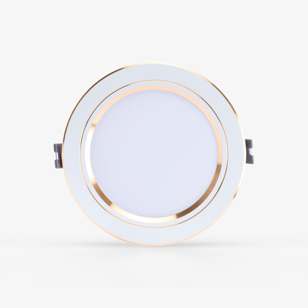 Đèn LED âm trần Downlight AT10 110/10W 3000K viền vàng