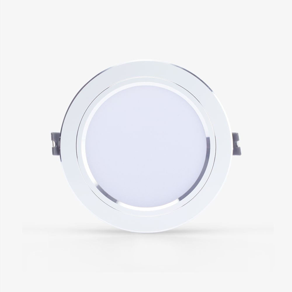 Đèn LED âm trần Downlight AT10 110/12W 4000K viền bạc