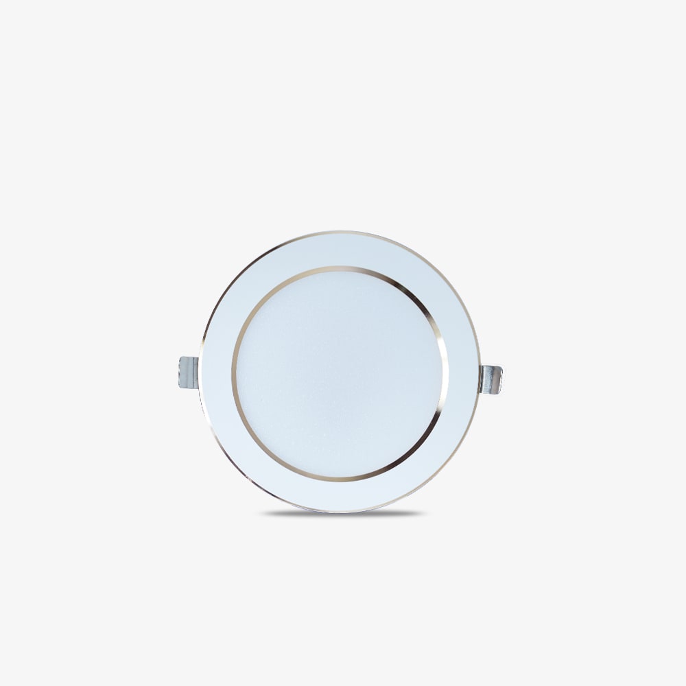 Đèn LED âm trần Downlight đổi màu AT58 110/10W viền vàng