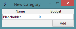 New expense category form.