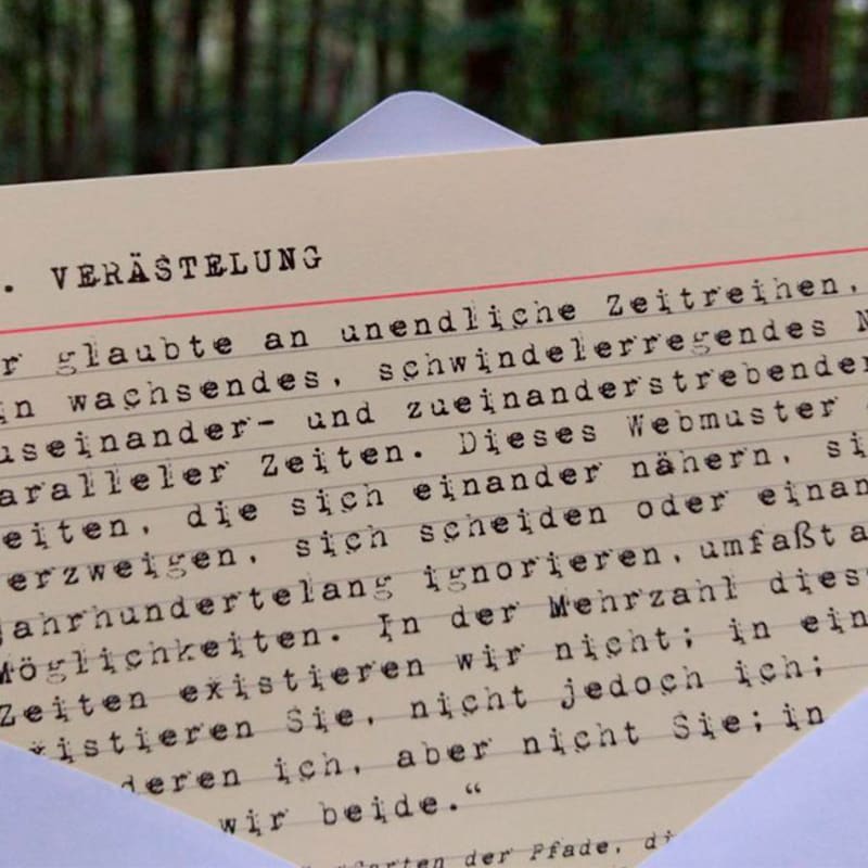 Karteikarte mit Text