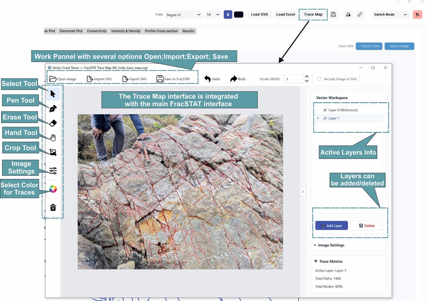 Data import using the Trace Map tab