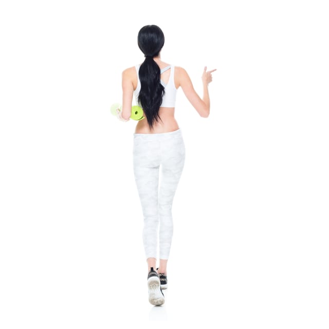 Yoga Highrise Fitted Pants - White