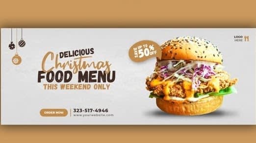 Christmas Food Menu Banner Banners project