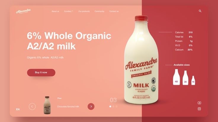 Organic Milk Website Banner Banners project