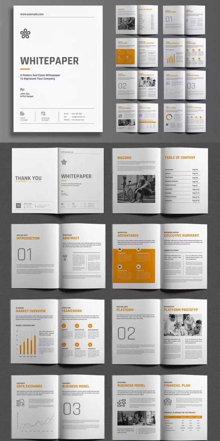 Modern Company Whitepaper Editorials project