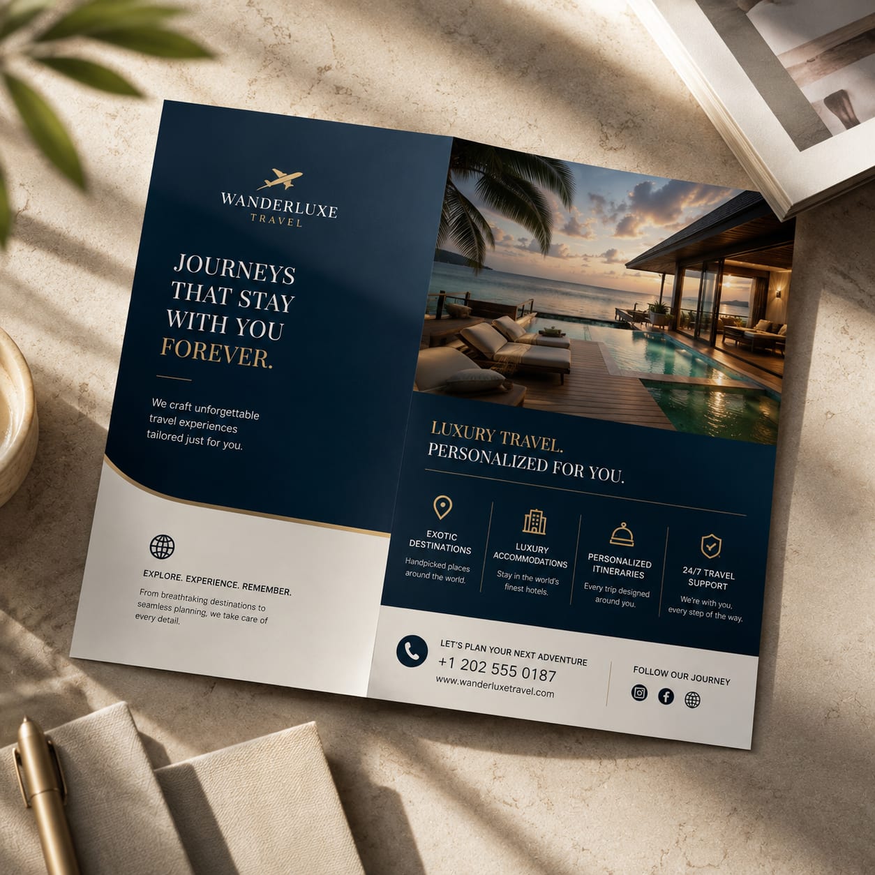 Wanderluxe Luxury Travel Flyers & Brochures project