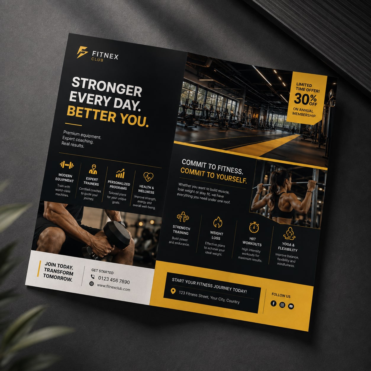 Fitnex Fitness Flyers & Brochures project