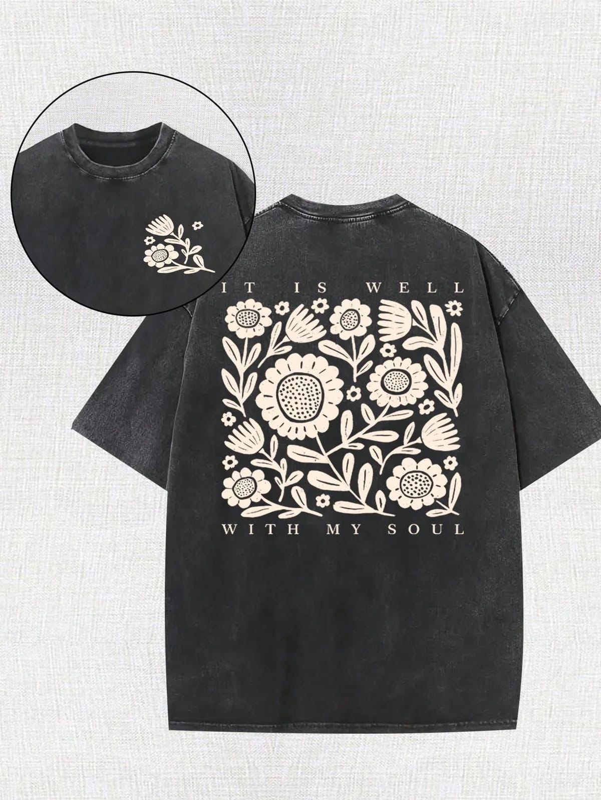 It Is Well Floral T-Shirt Merchandise project