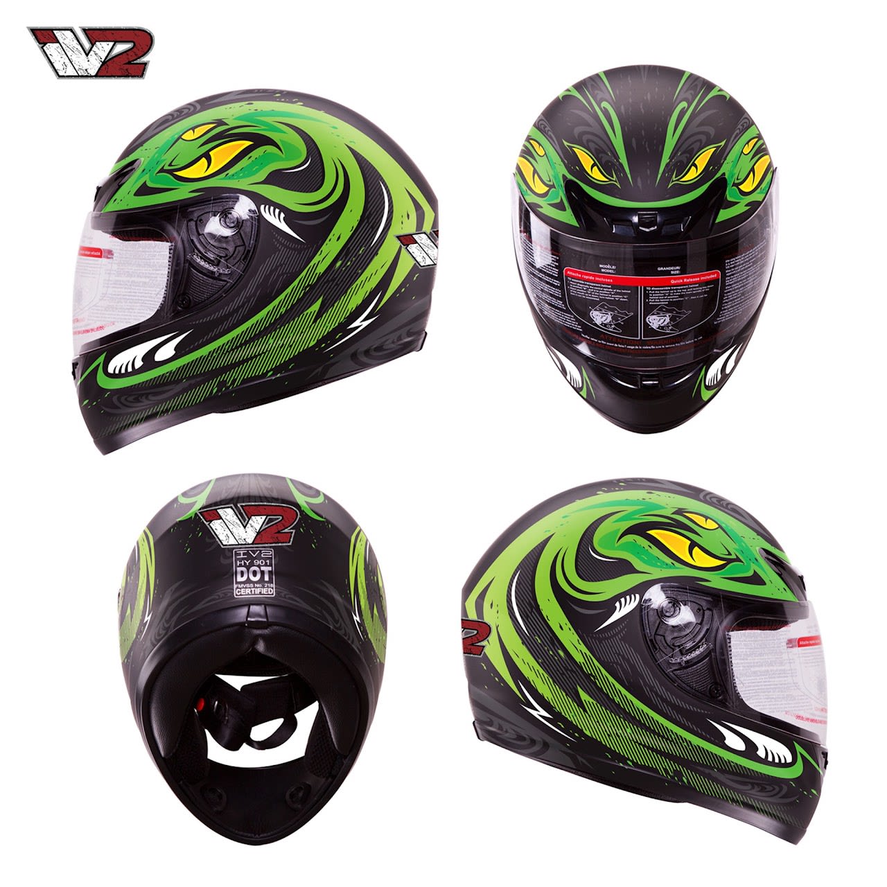 Green Serpent Motorcycle Helmet Merchandise project