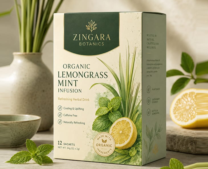 Zingara Botanics Packaging project