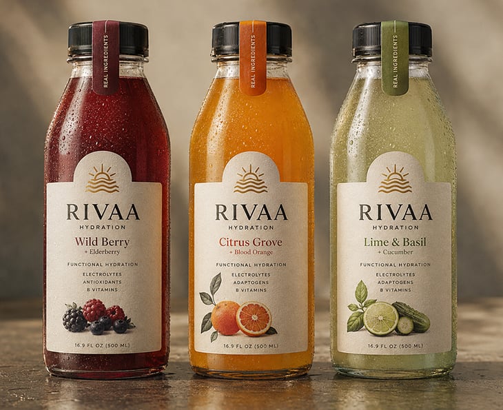 RIVAA Juices Packaging project