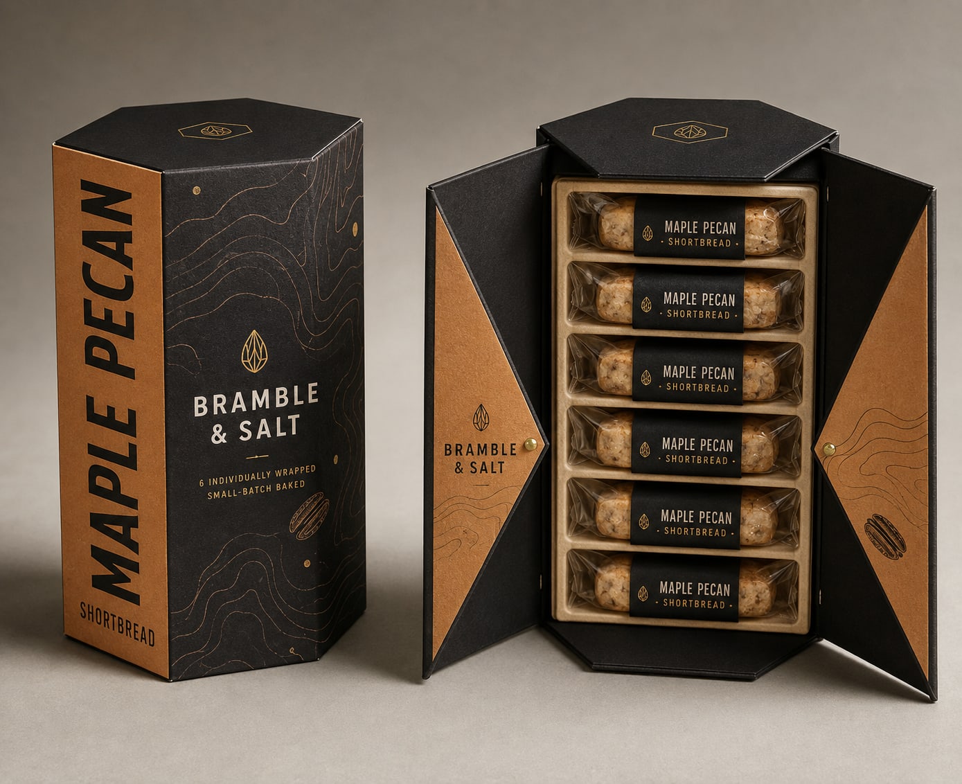 Maple Pecan Shortbread Packaging project