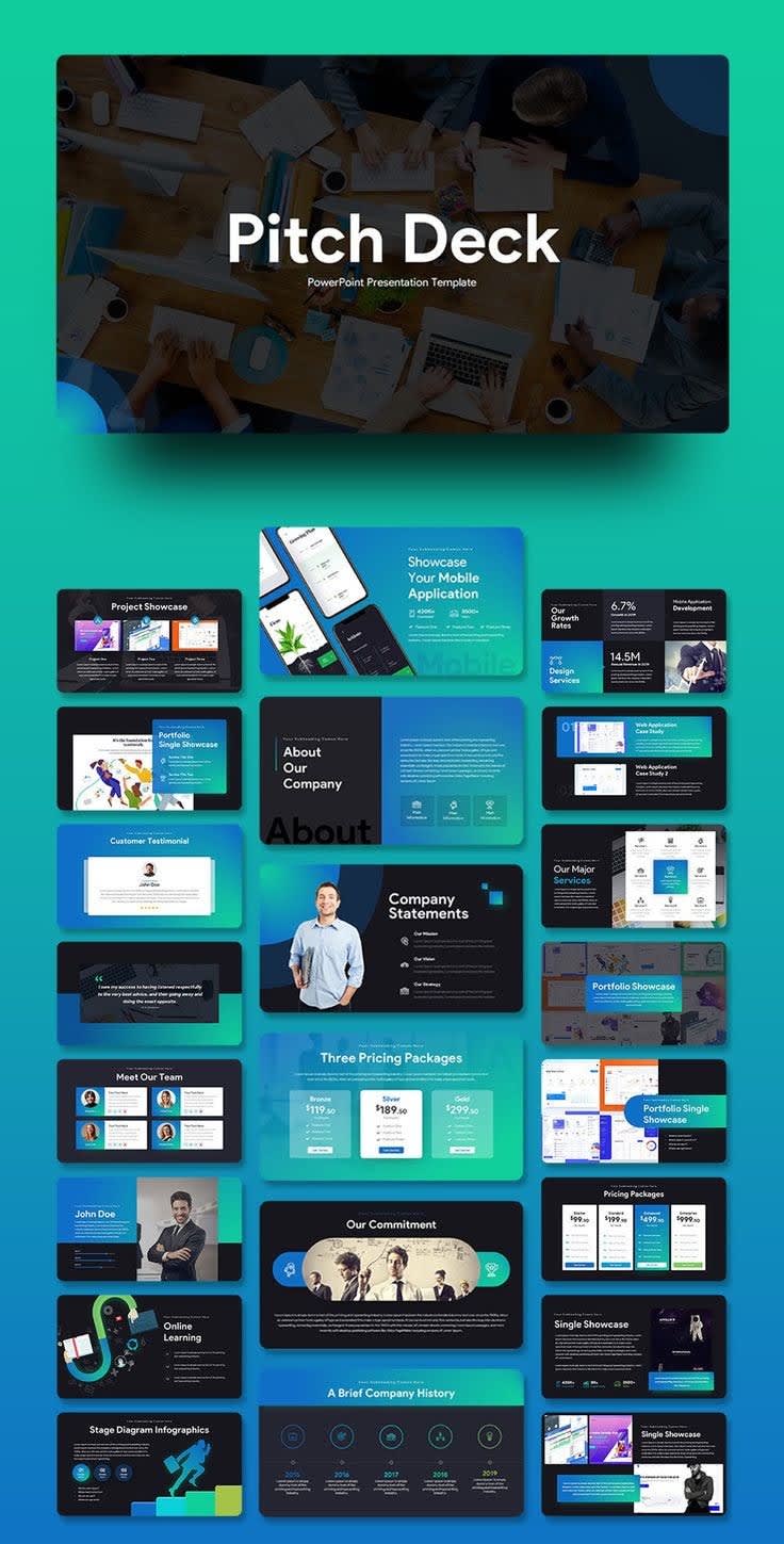Teal Business Pitch Deck Pitch Deck project