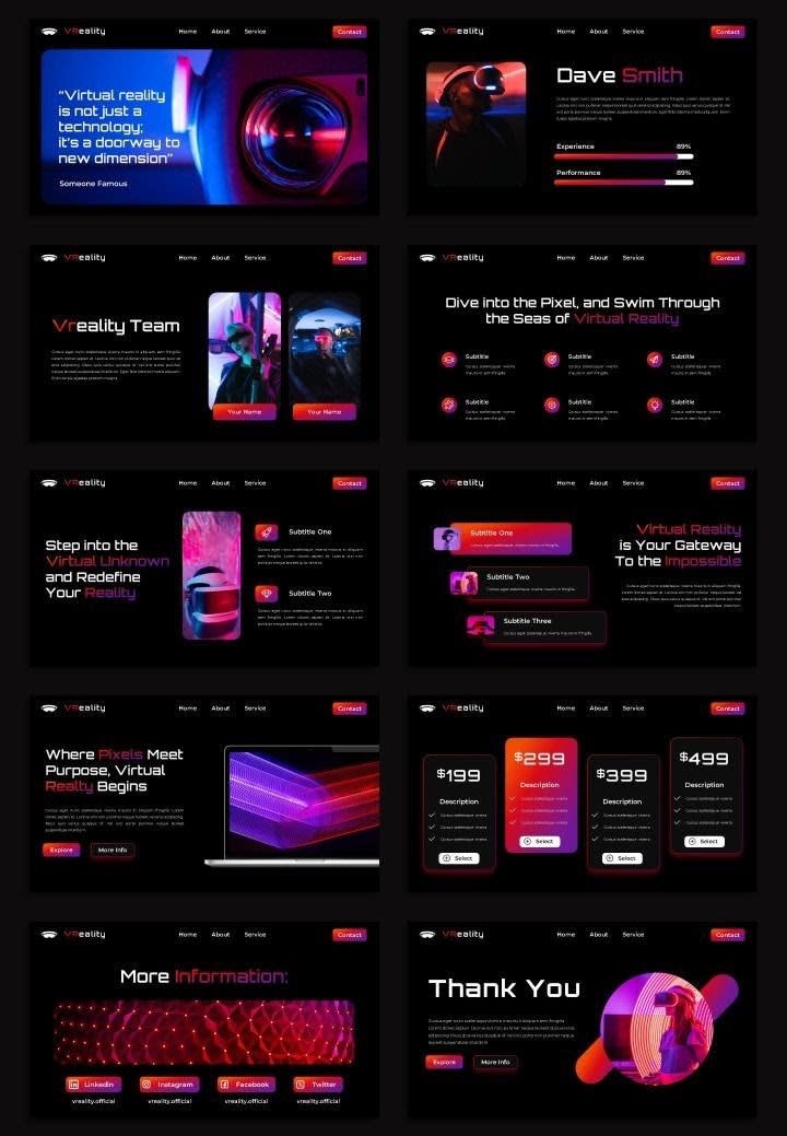 VR Reality Pitch Deck Pitch Deck project