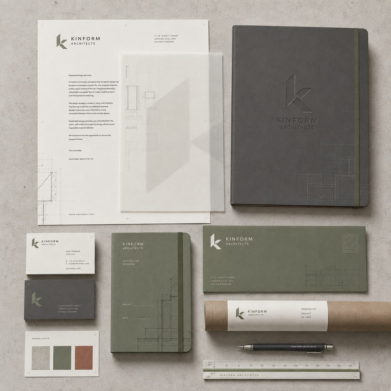 Kraft Paper Design stationery project