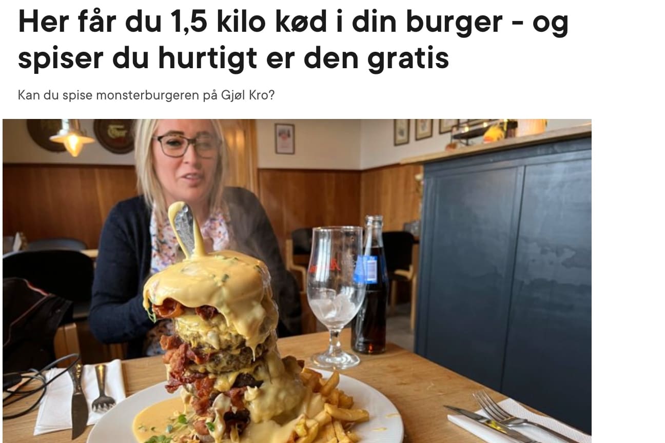 The Denmark's famous monster burger