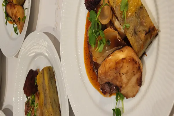 Gourmetmenu bestående af 8 serveringer