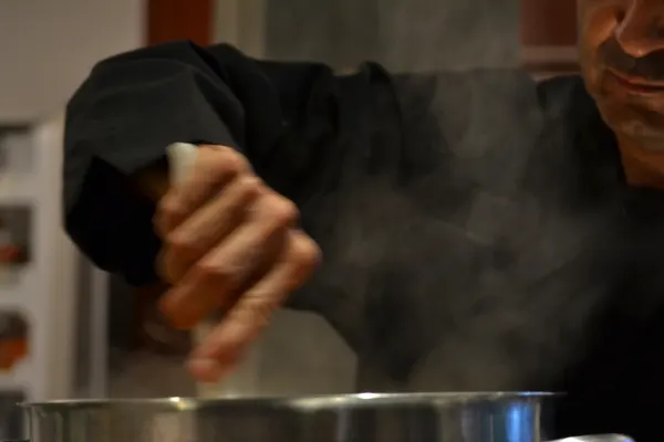 Italiensk menu af fisk og passion