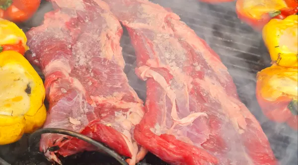 Argentinian menu over open fire