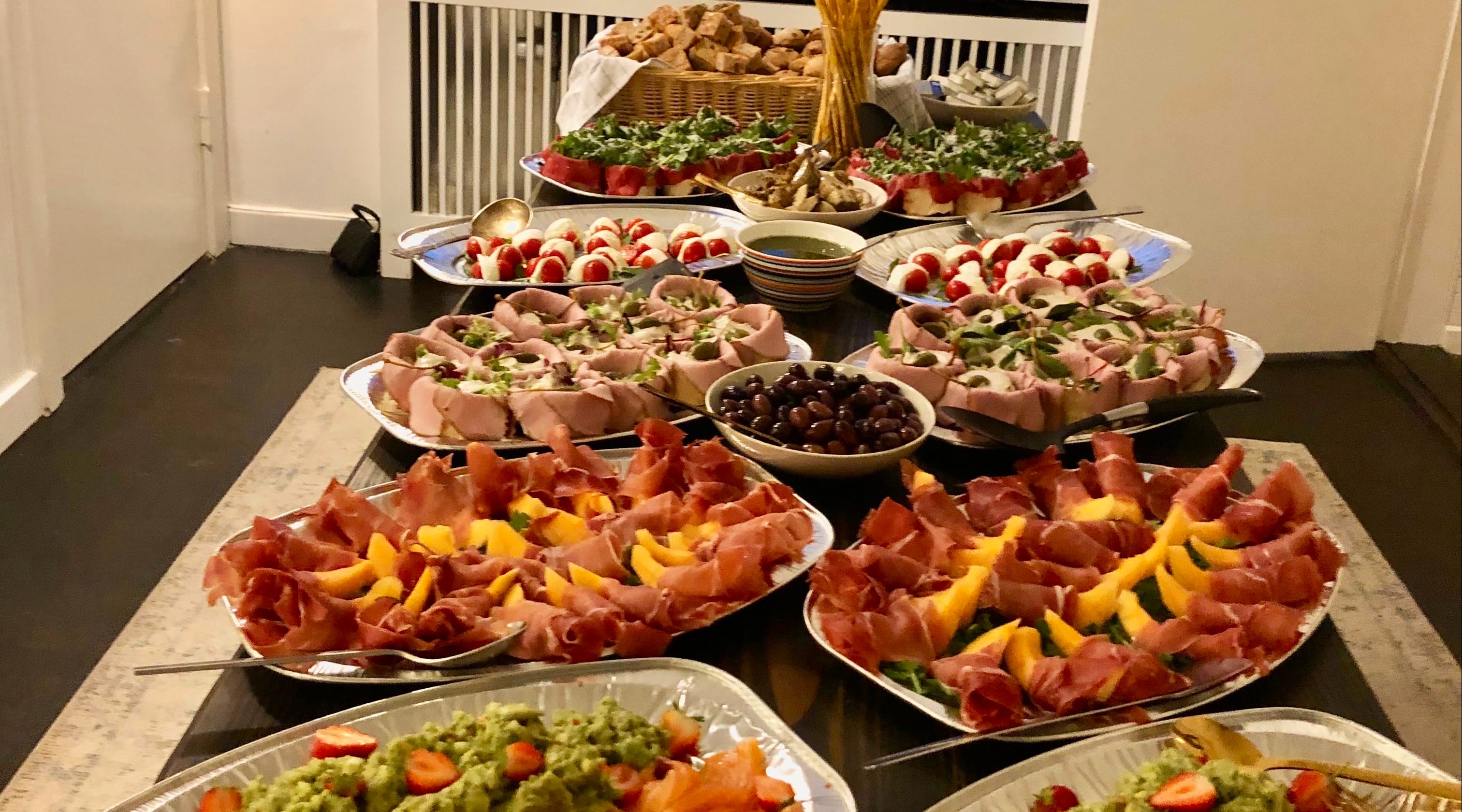 Italian inspired party buffet