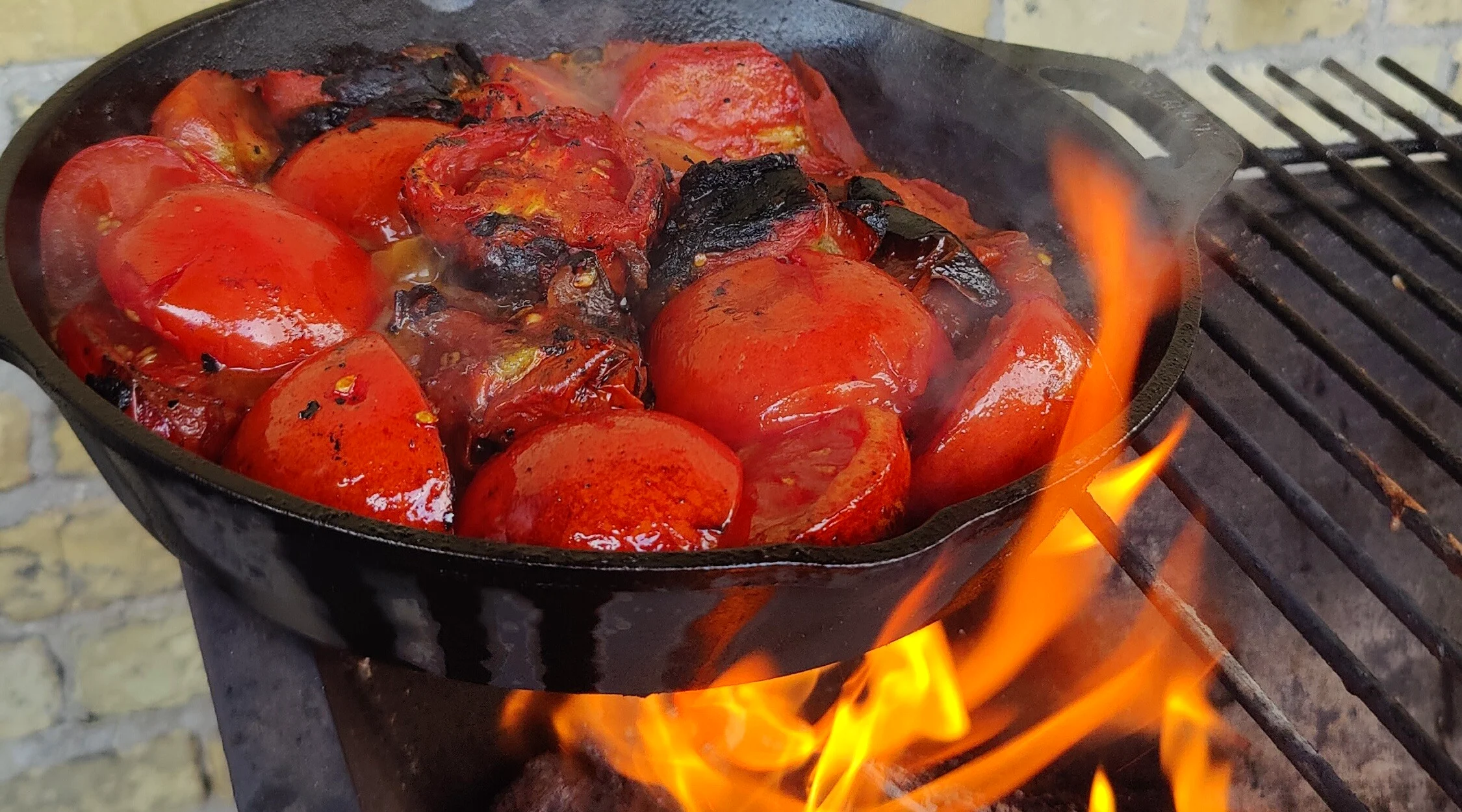 Large Argentine menu over open fire