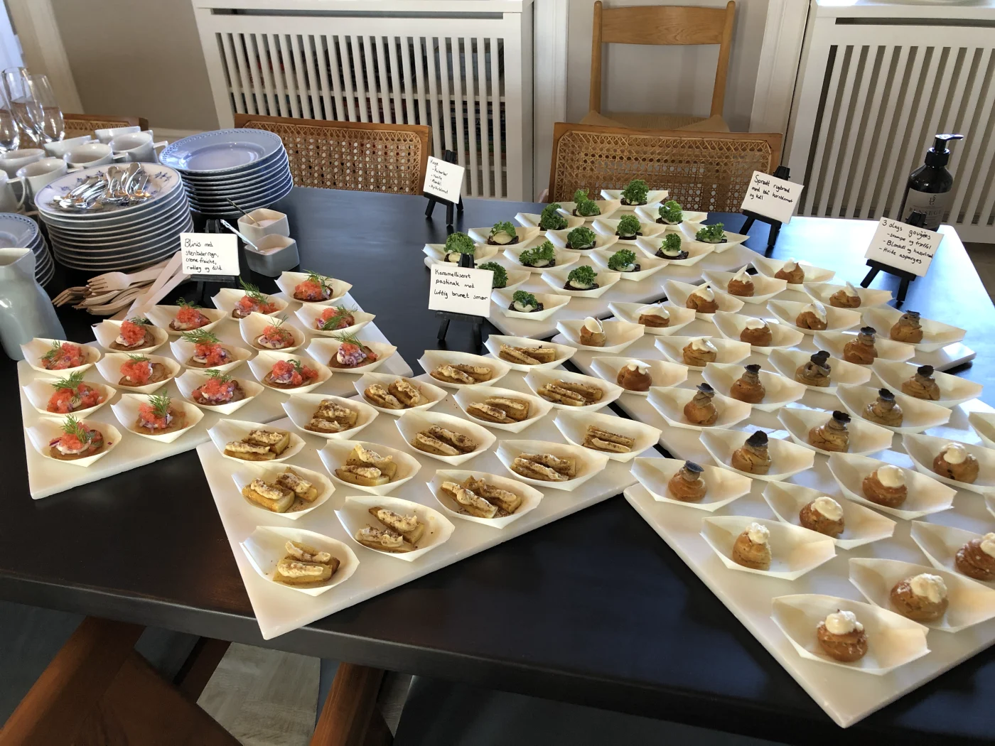 Reception menu