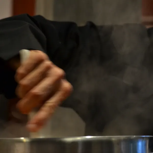 Italiensk menu af fisk og passion