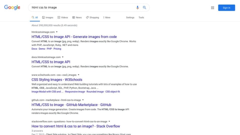 Screenshot of google.com