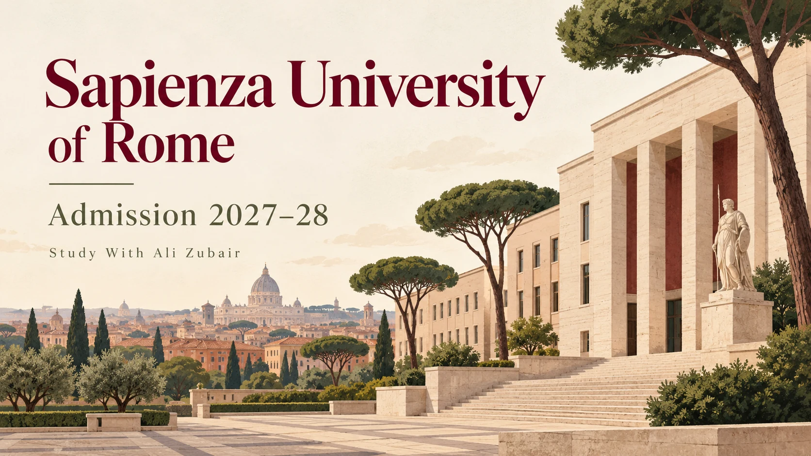 Sapienza University of Rome Admission 2027–28: Requirements, Fees and Scholarships