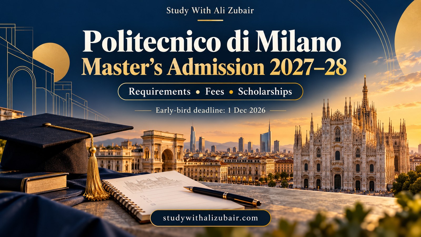 Politecnico di Milano Master’s Admission 2027–28: Scholarships, Fees and How to Apply