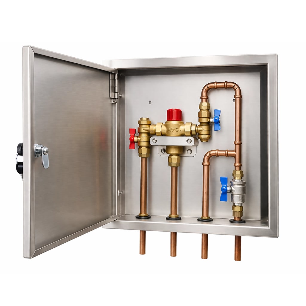 Tile Insert Tmv Box TMV 20mm Plumbed In Box W/Bypass