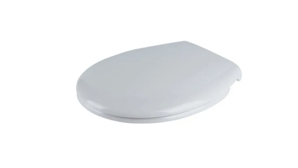 Toilet Seat White Care Double Flap