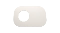 Cover Plate White Plastic 40mm PVC Oval ADHESIVE