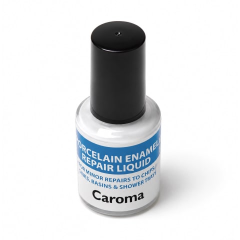 Caroma porcelain enamel repair liquid for repairing minor chips in sinks, basins, and shower trays, isolated on a white background