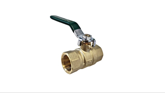 Ball Valve F+F Green Handle Dual Approved 15mm