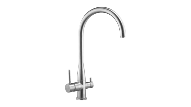 Sink Filter 3 Way Mixer Stainless Steel Brushed