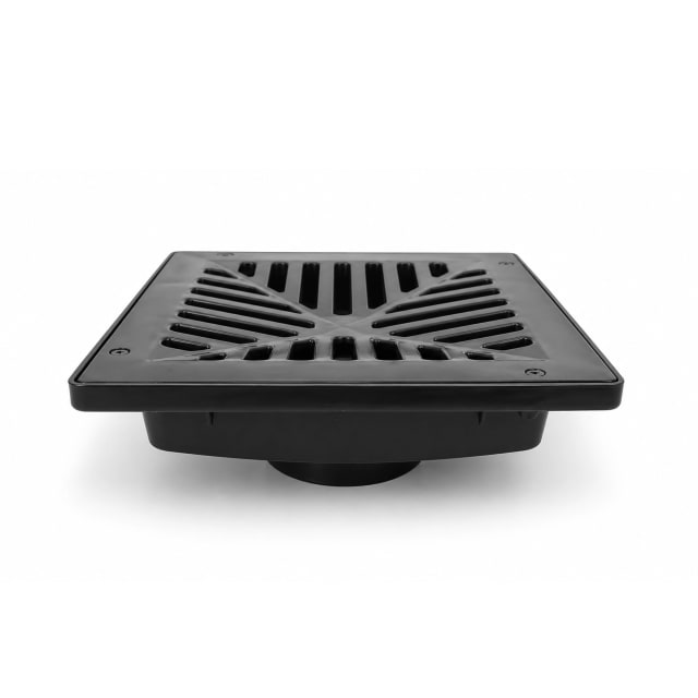 Shallow Pit Black Polymer Grate 225mm