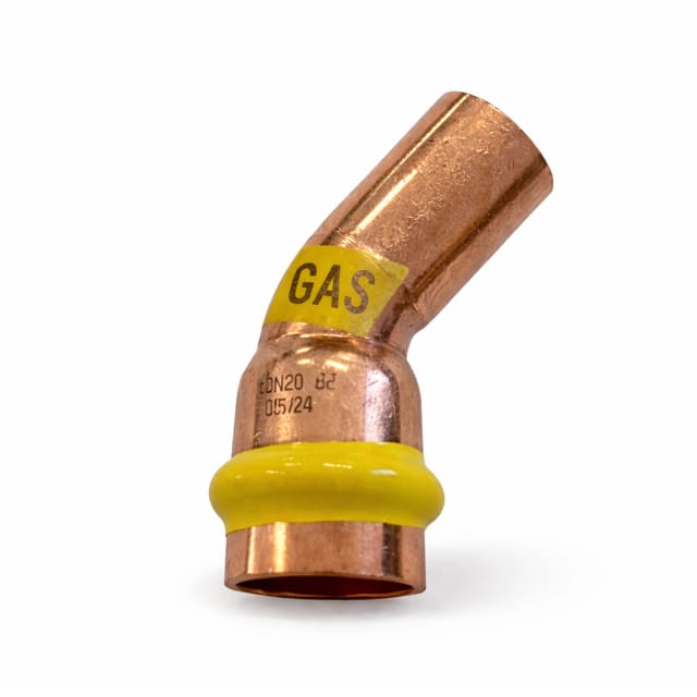 Copper Press Gas Elbow M+F 45°