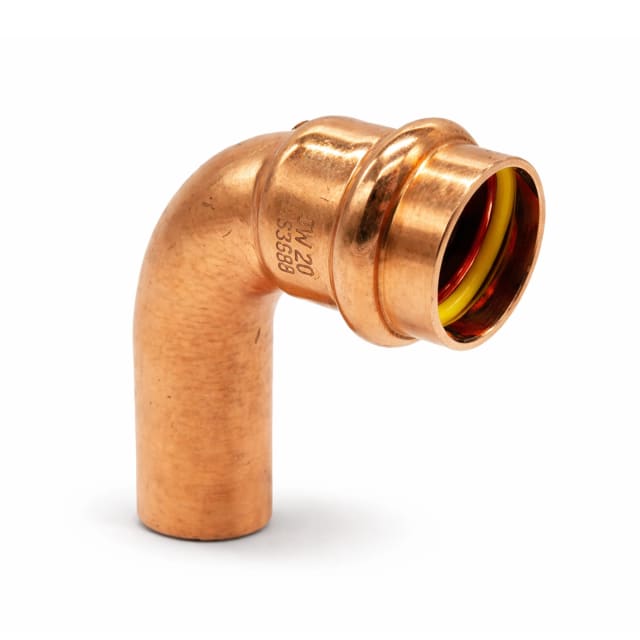 Copper Press Gas Elbow M+F 90°