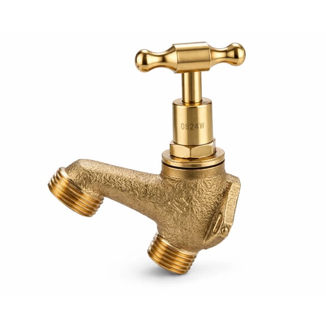 Hose Cock T/Head Back Plated MI 15mm