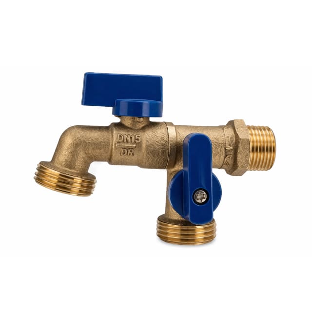 Hose Cock Double Outlet Male