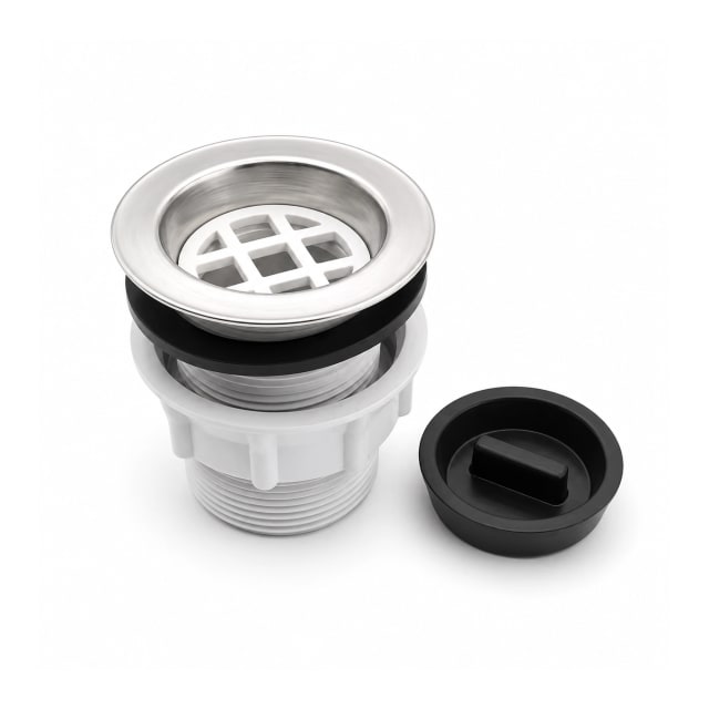 Plug & Waste Plastic With S/Steel Trim
