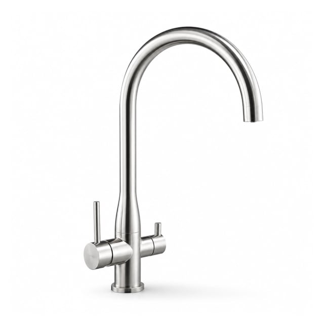 Sink Filter 3 Way Mixer Stainless Steel Brushed