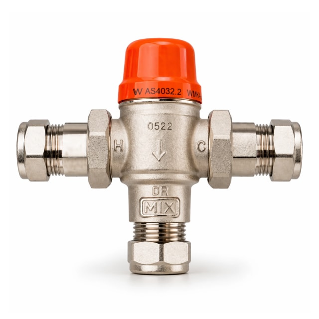 Reflex Standard Tempering Valve Red Cap 15mm (Single)