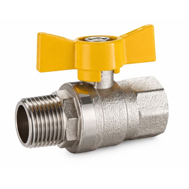 Ball Valve Gas Butterfly Handle 15mm M x F