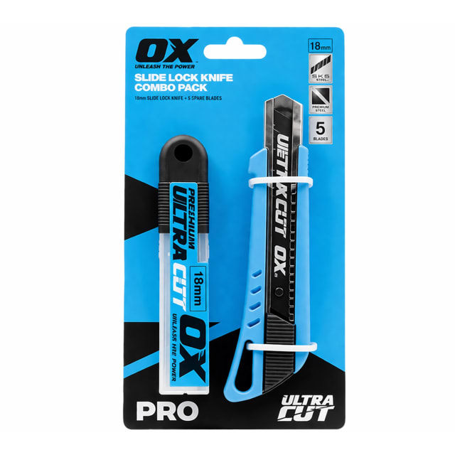 OX Slide Lock Knife + Blade Combo - 18mm