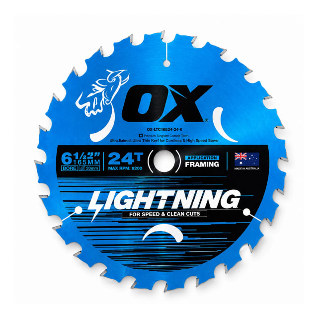 Ox Lightning Circular Saw Blade - 24 Tooth